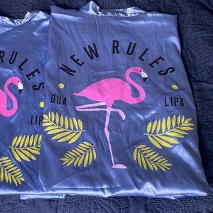 Dua Lipa New Rules Light Blue Silk Robe